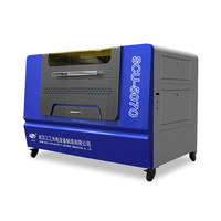 Máquina de grabado de cortador láser azul y gris CO2 SCU5070X